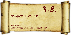Nepper Evelin névjegykártya